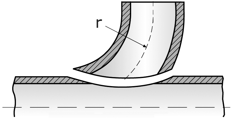 Einschweißbogen 90° Typ 3D r=1,5xD optional als Schuhstutzen - Varinox Edelstahl