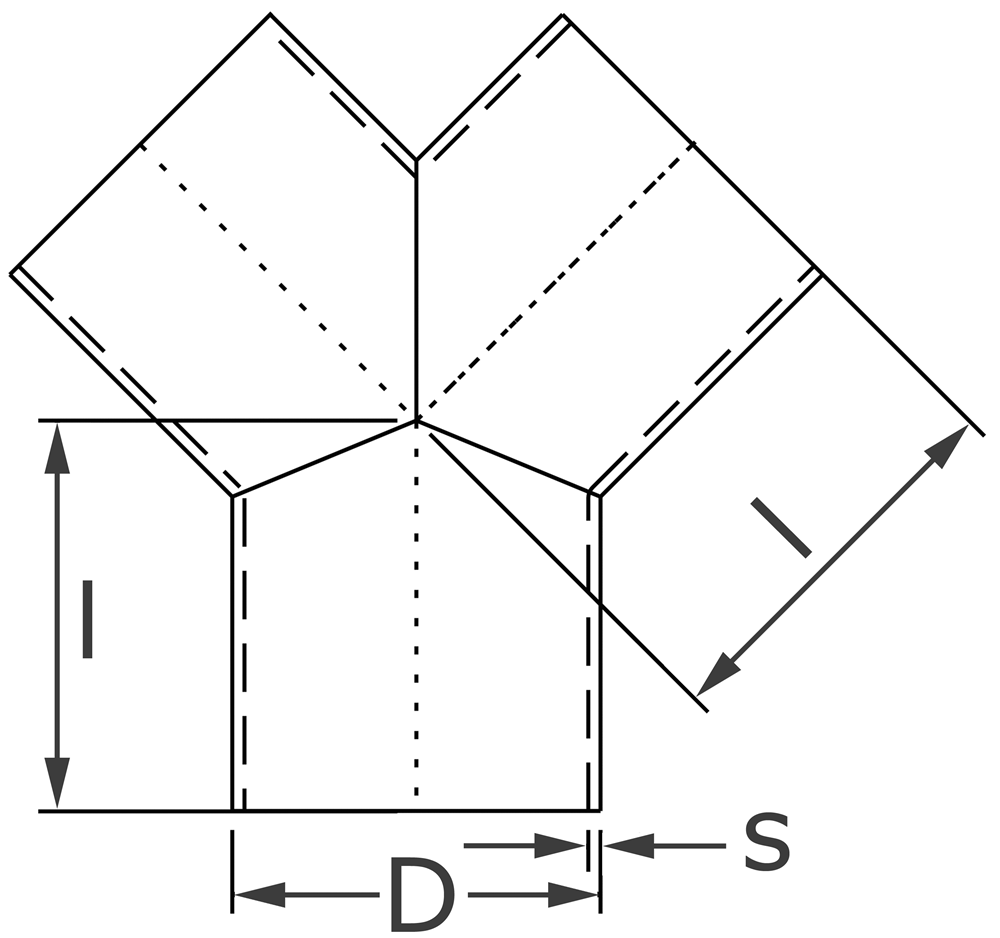 Y-Stück Y-Stück - 115 Edelstahl Schweißformteile von Varinox
