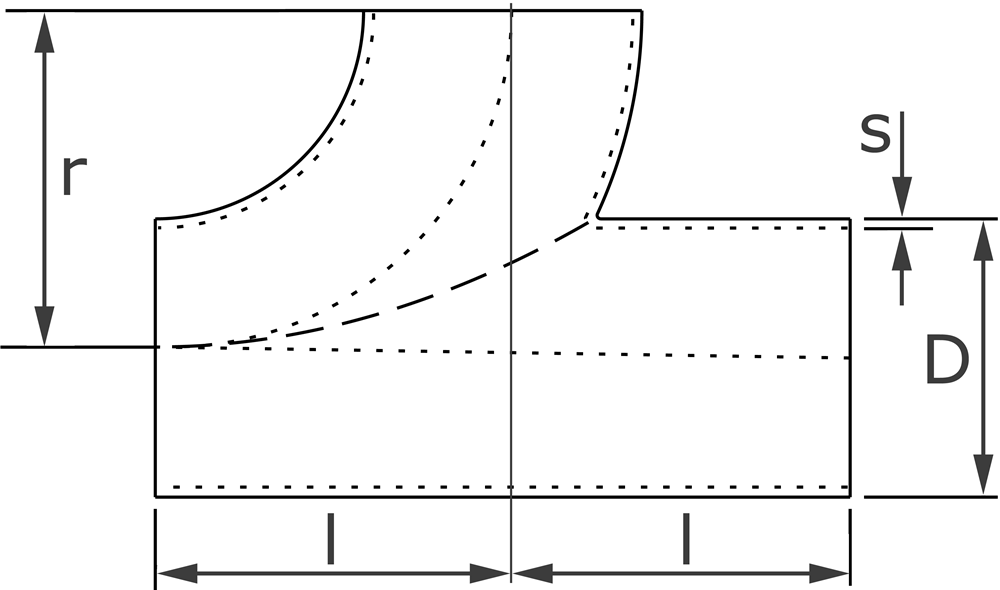 mit gleichem Abzweig mit gleichem Abzweig - 25 Edelstahl Schweißformteile von Varinox