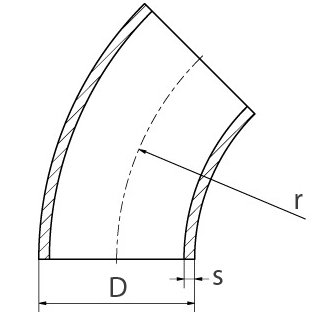 5D 45° 5D 45° - 52 Edelstahl Schweißformteile von Varinox