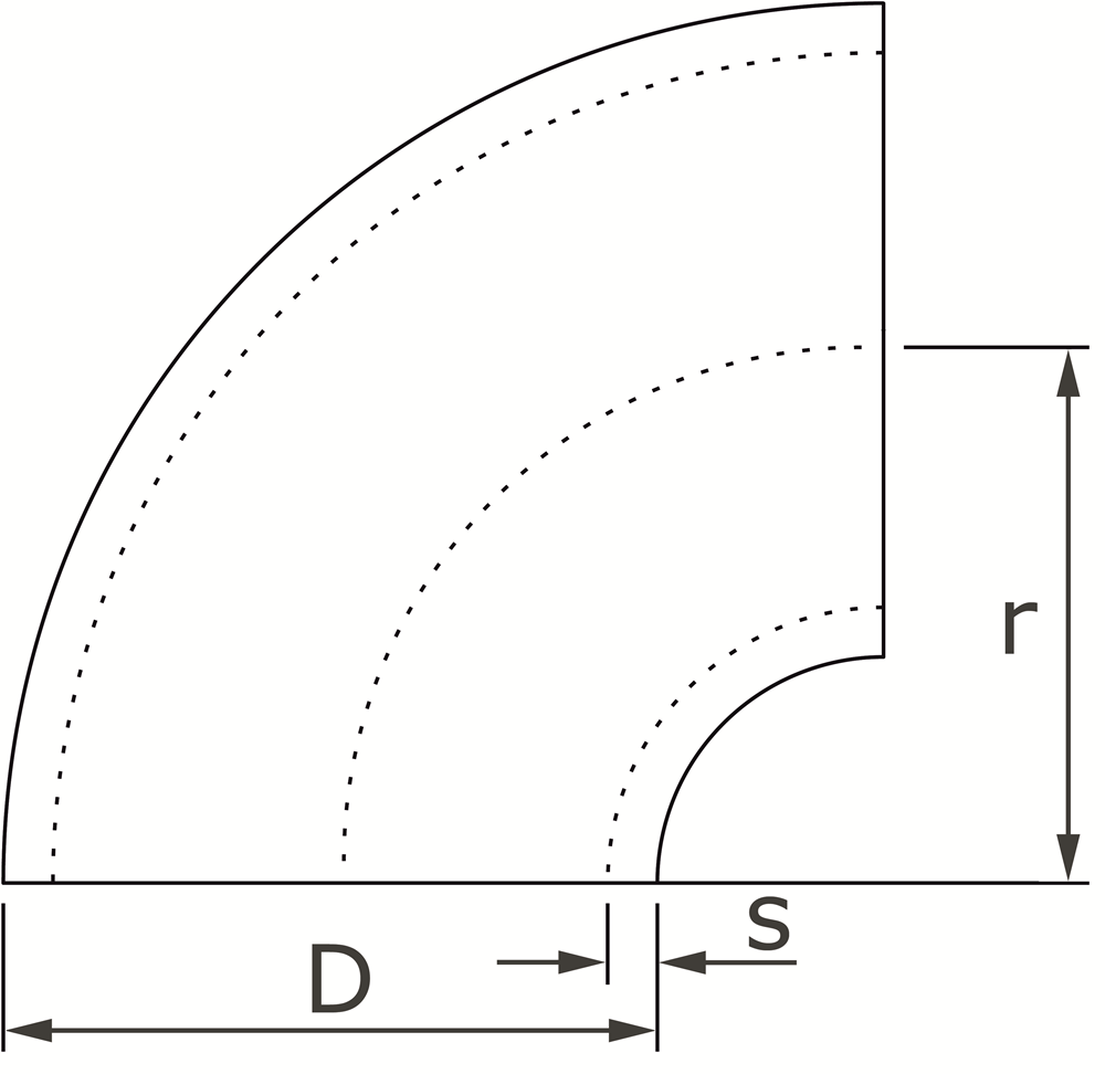 2D 90° 2D 90° - 60 Edelstahl Schweißformteile von Varinox