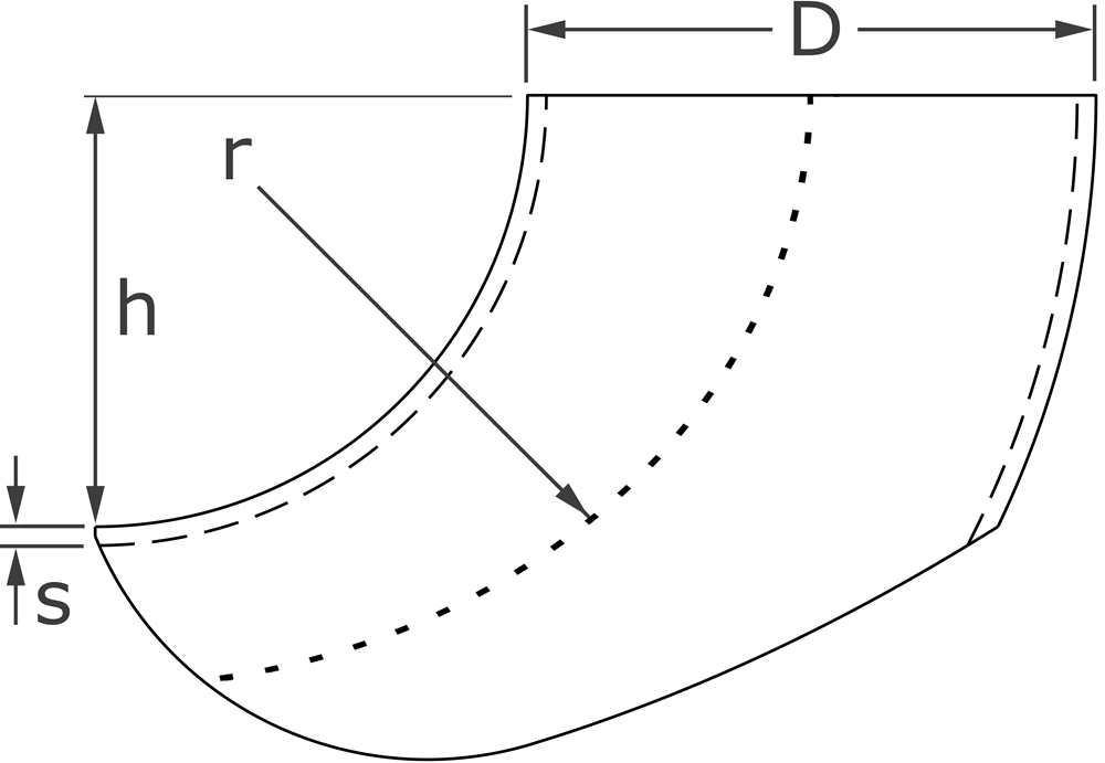 egal, 3D Bogen egal, 3D Bogen - 65 Edelstahl Schweißformteile von Varinox