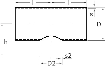 DN > 200 - eingeschw. Abzweig DN > 200 - eingeschw. Abzweig - 78 Edelstahl Schweißformteile von Varinox